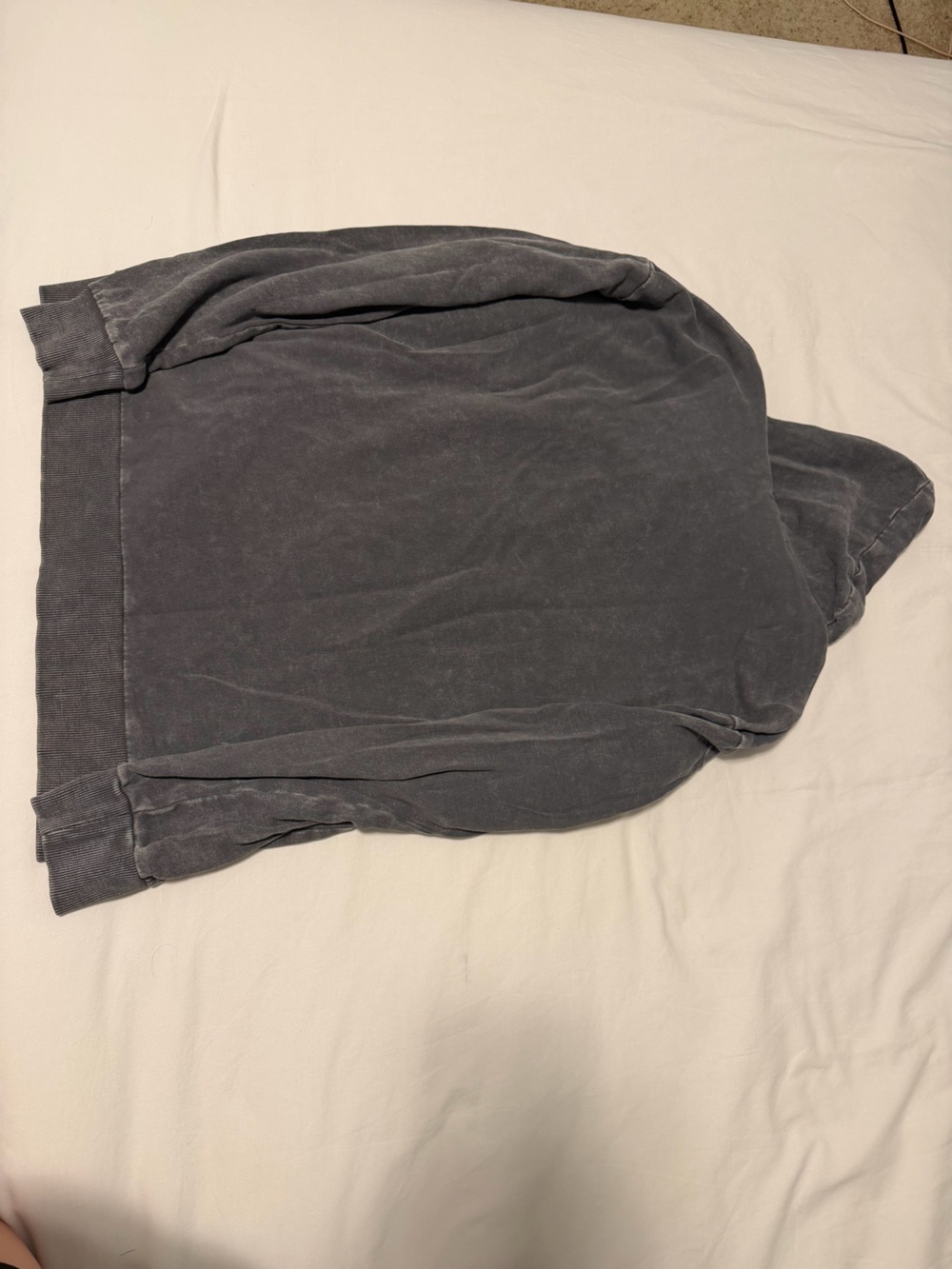 Women’s Grey Light Sweatshirt with White tie - Picture 2 of 4